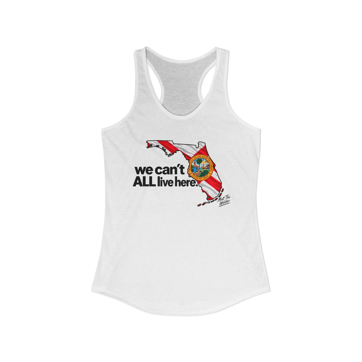 We Cant All Live Here Women's Ideal Racerback Tank