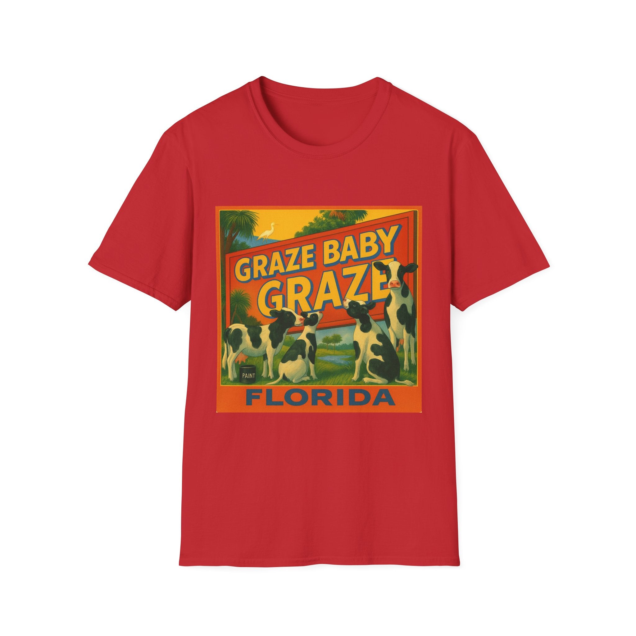Graze Baby Graze Florida T-Shirt — Vintage Cows Campaign Tee (Matt the Welder for Agriculture Commissioner)