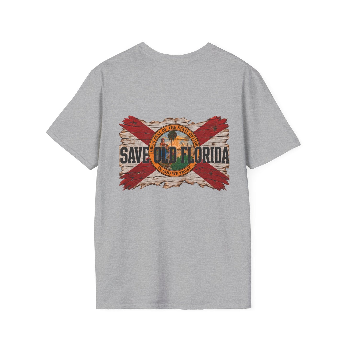 Design on Back, Save Old Florida  T-Shirt