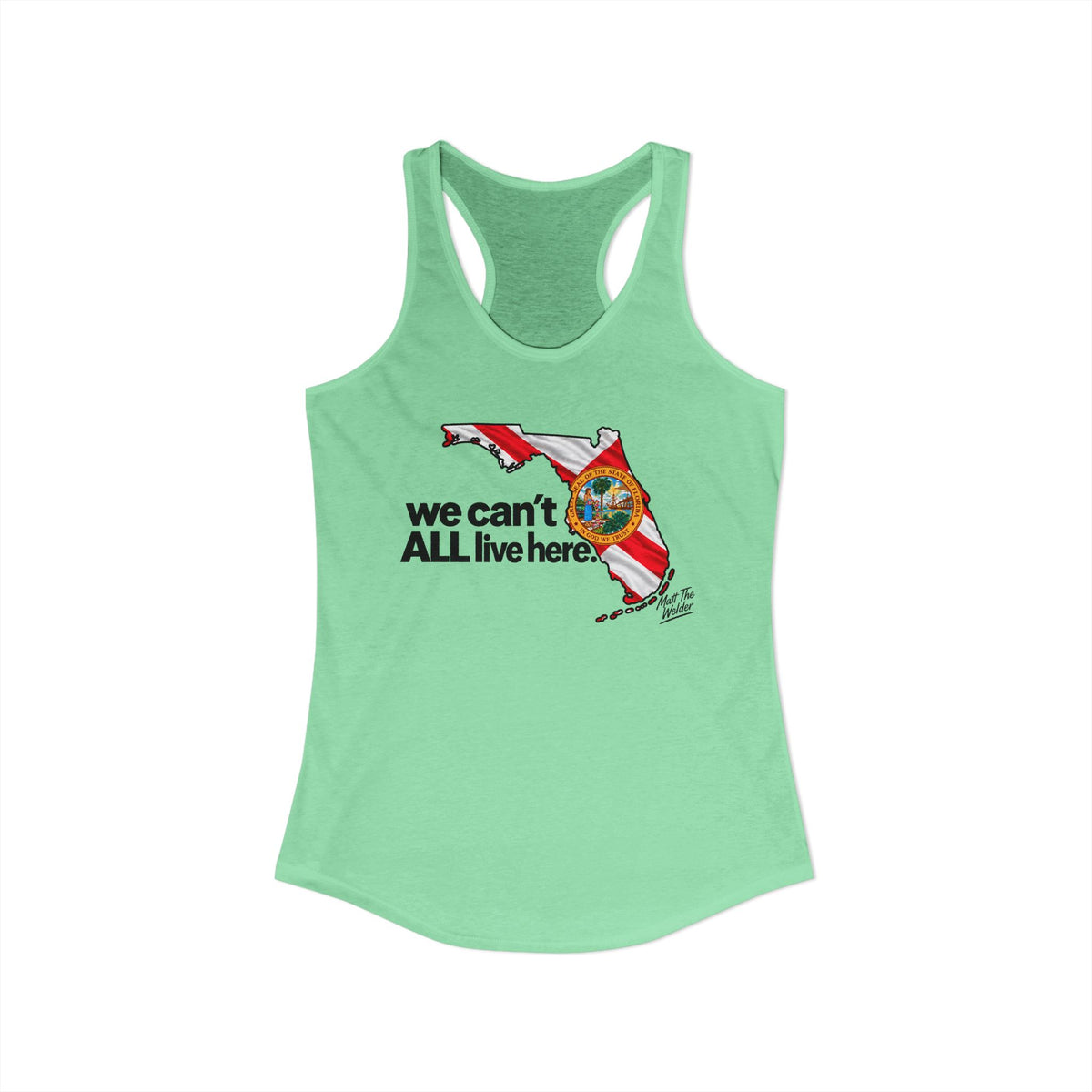 We Cant All Live Here Women's Ideal Racerback Tank