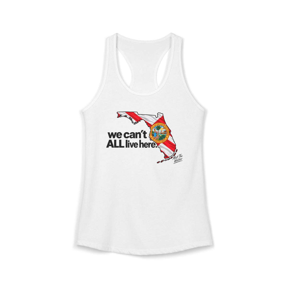 We Cant All Live Here Women's Ideal Racerback Tank