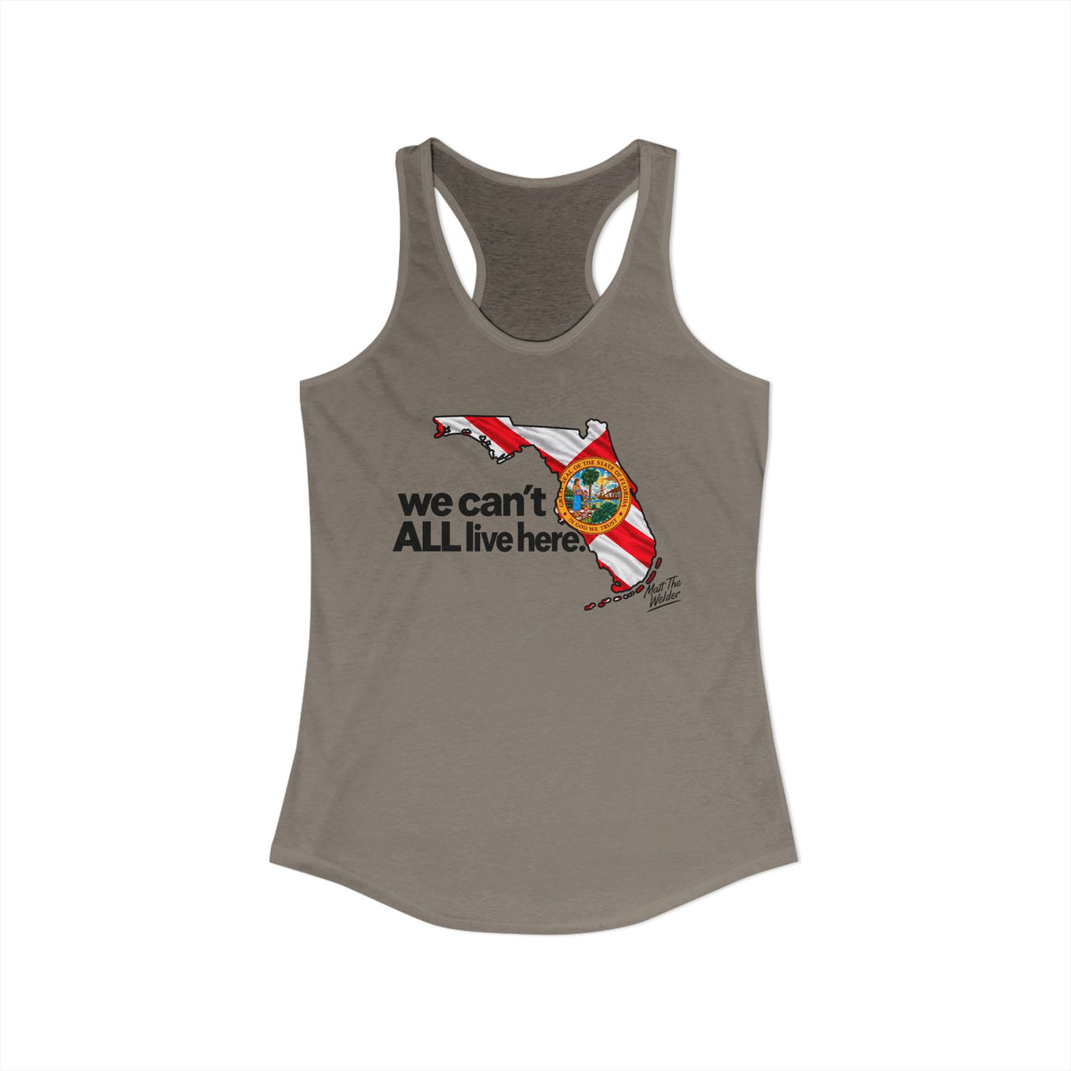 We Cant All Live Here Women's Ideal Racerback Tank