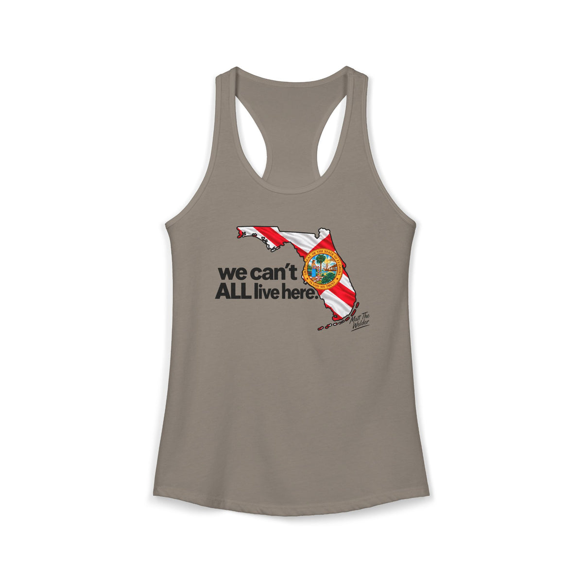 We Cant All Live Here Women's Ideal Racerback Tank