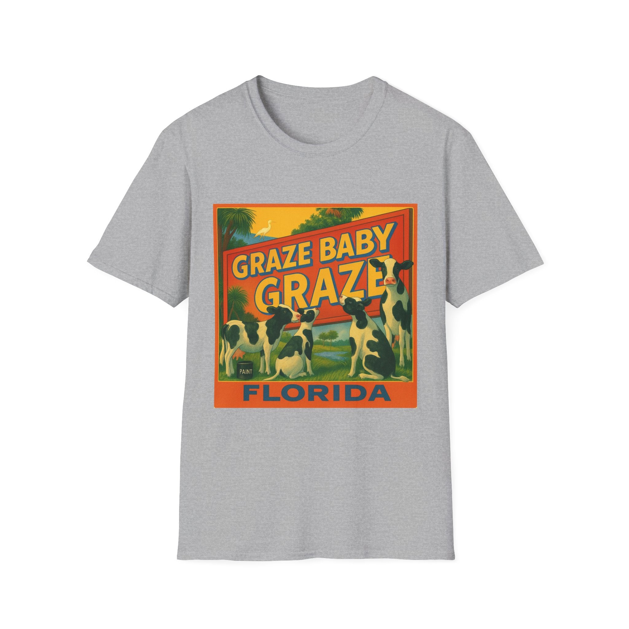 Graze Baby Graze Florida T-Shirt — Vintage Cows Campaign Tee (Matt the Welder for Agriculture Commissioner)