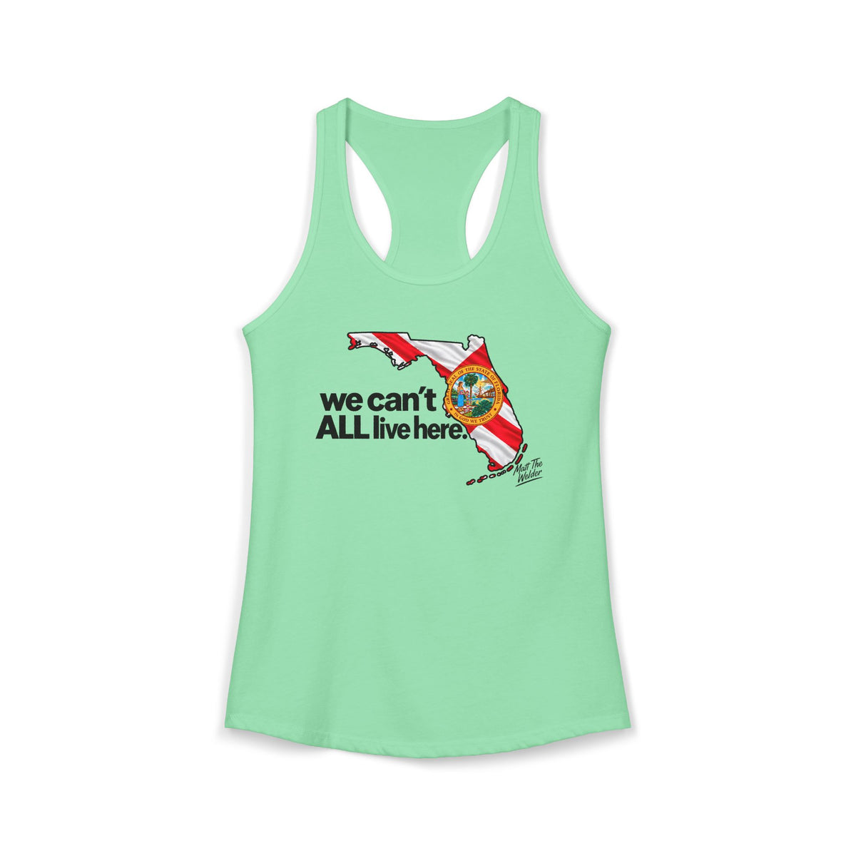 We Cant All Live Here Women's Ideal Racerback Tank