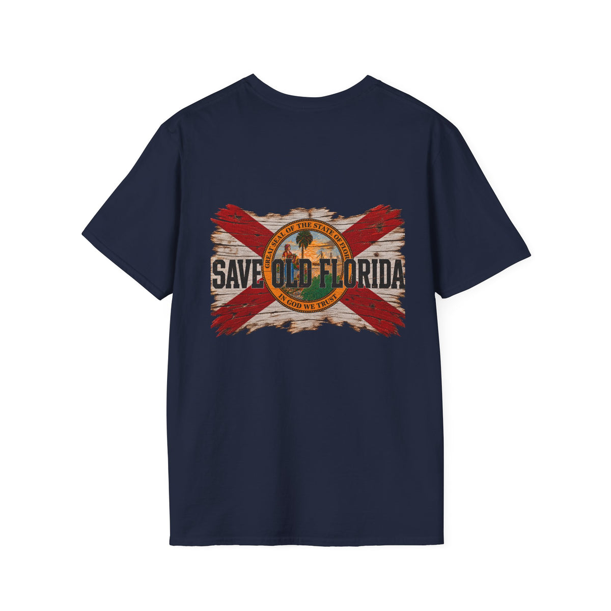 Design on Back, Save Old Florida  T-Shirt
