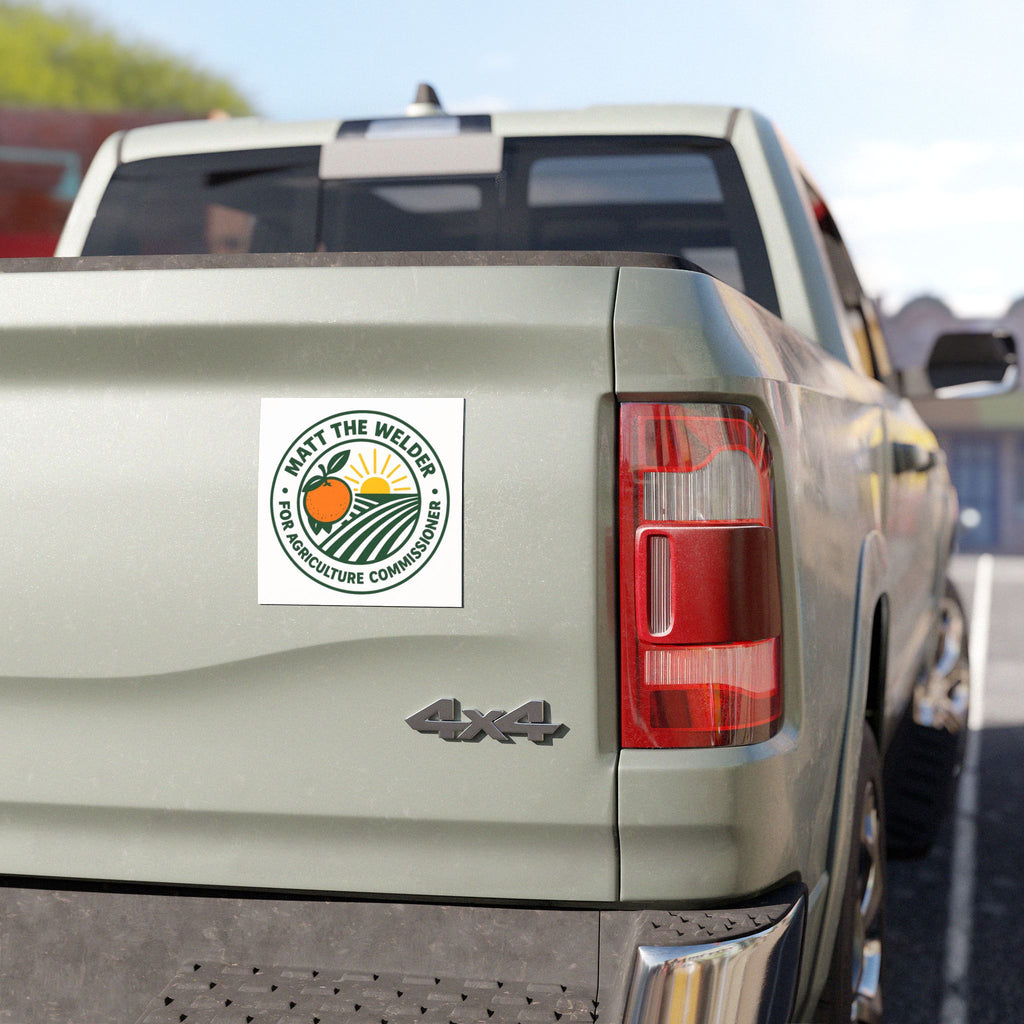 Car Magnet — 'Matt the Welder for Agriculture Commissioner' Campaign Logo