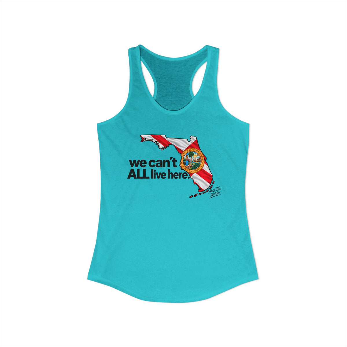 We Cant All Live Here Women's Ideal Racerback Tank