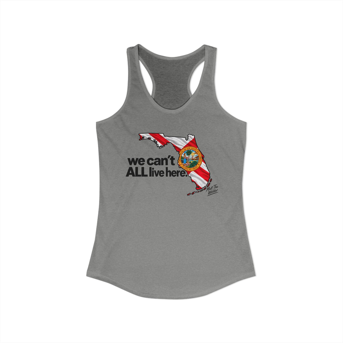 We Cant All Live Here Women's Ideal Racerback Tank