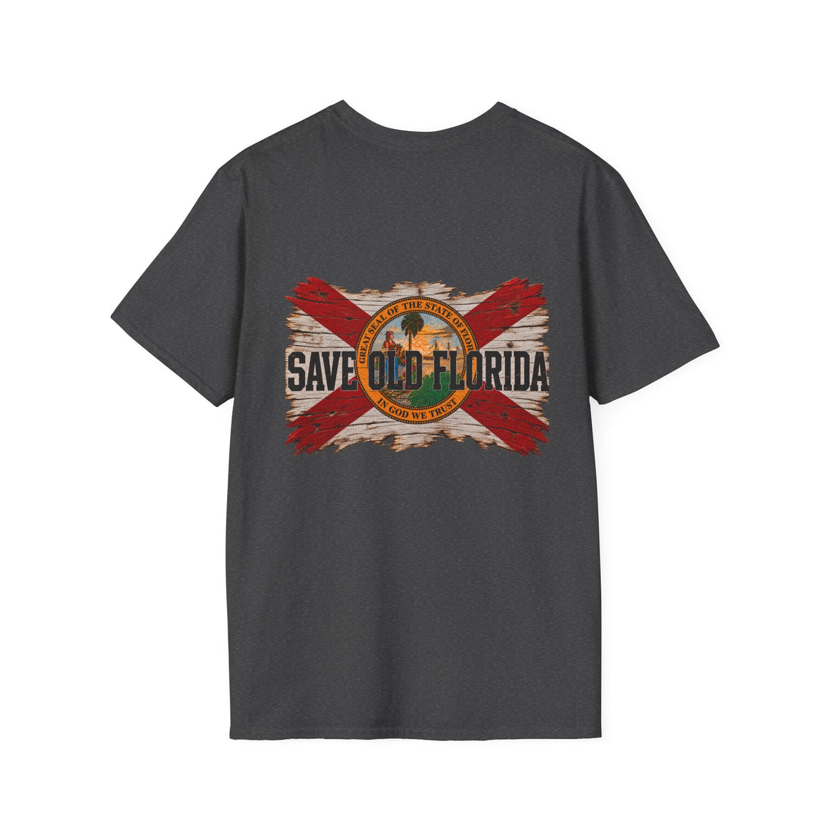Design on Back, Save Old Florida  T-Shirt
