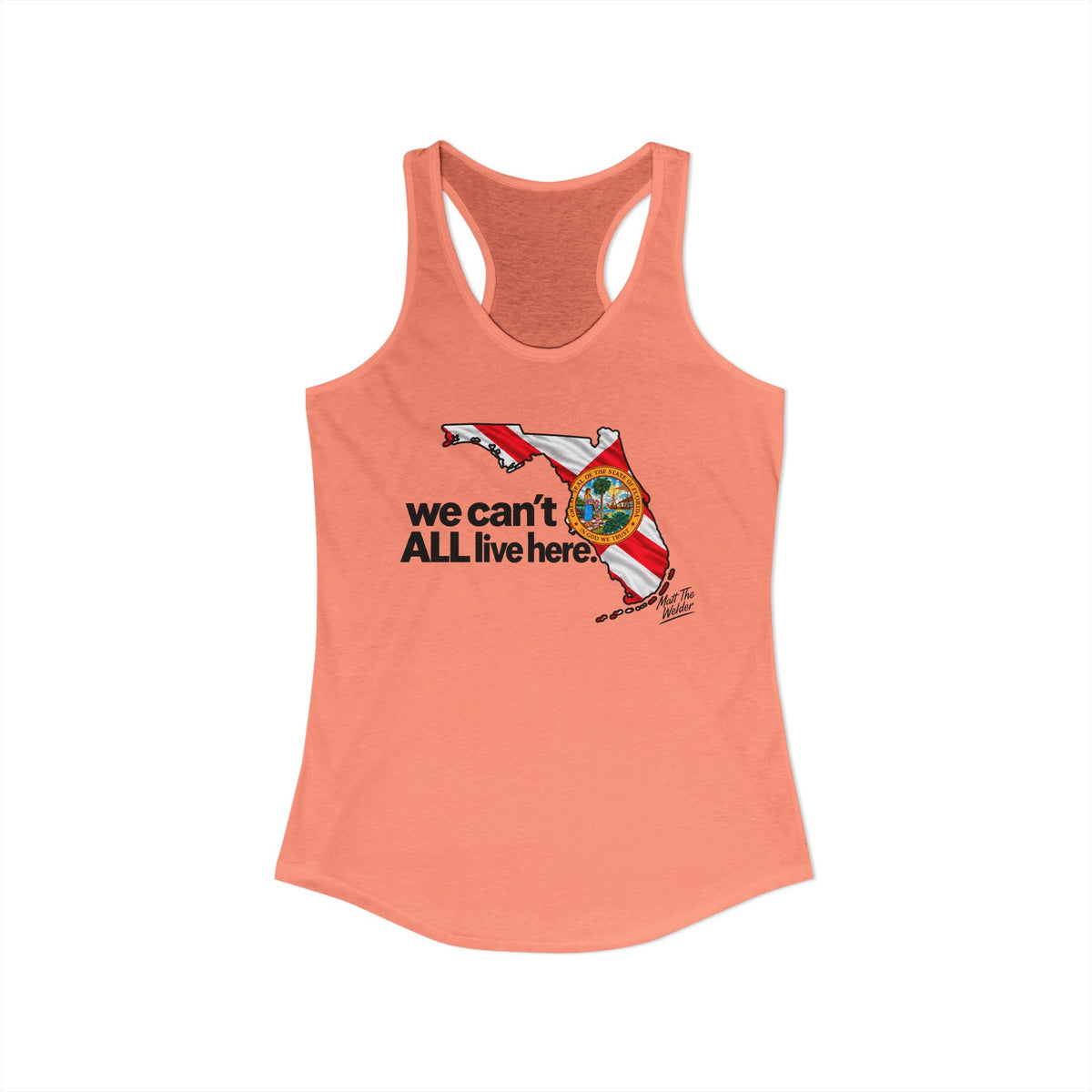 We Cant All Live Here Women's Ideal Racerback Tank