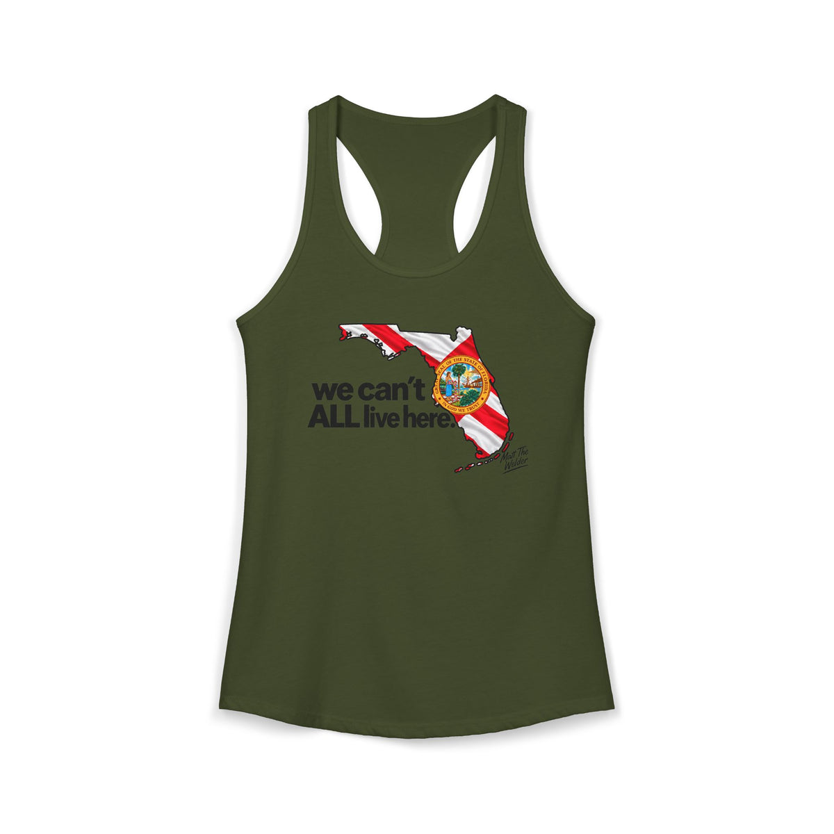 We Cant All Live Here Women's Ideal Racerback Tank