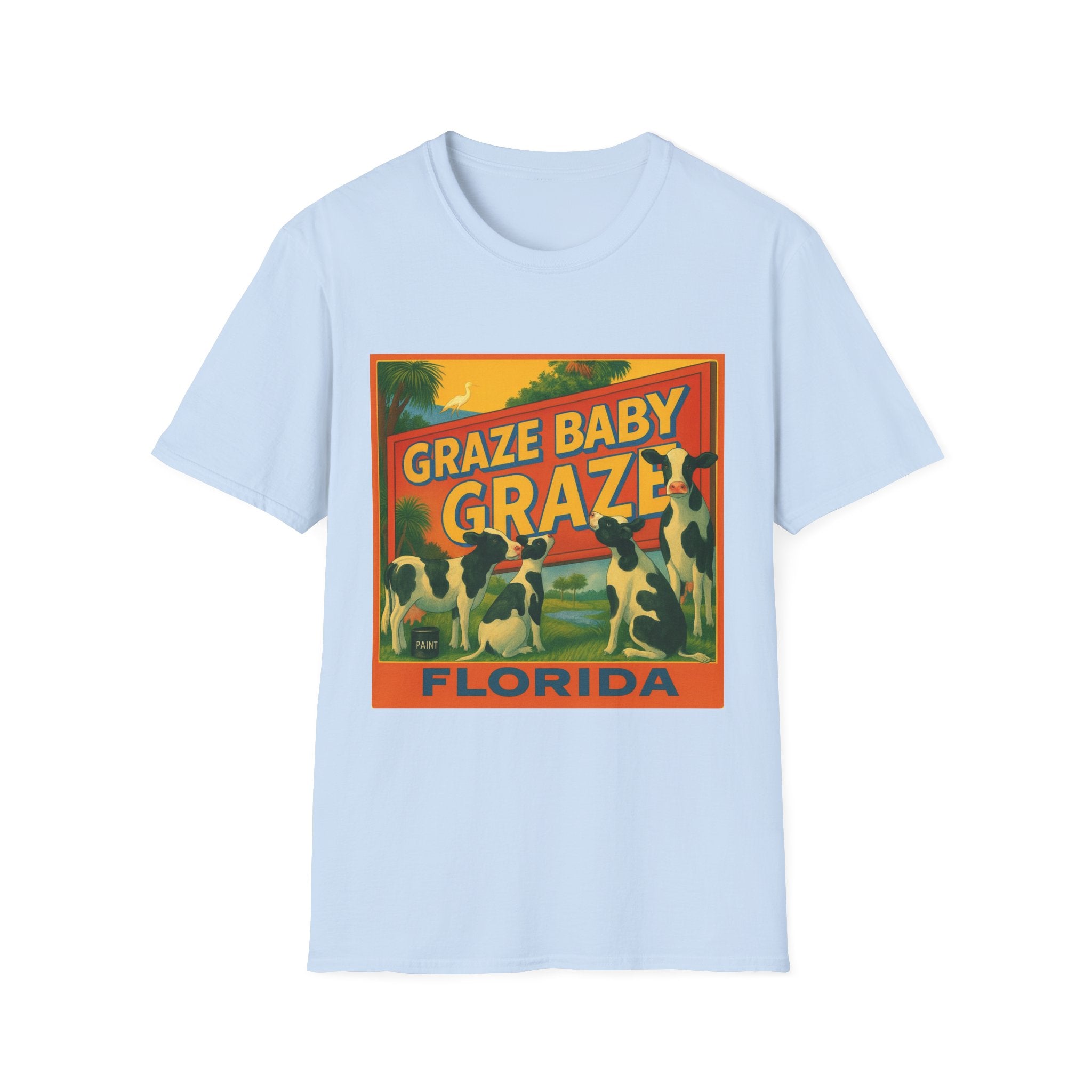 Graze Baby Graze Florida T-Shirt — Vintage Cows Campaign Tee (Matt the Welder for Agriculture Commissioner)