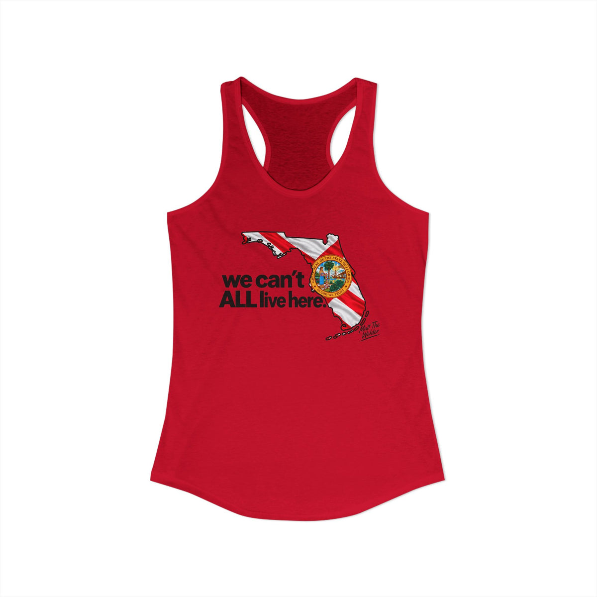 We Cant All Live Here Women's Ideal Racerback Tank