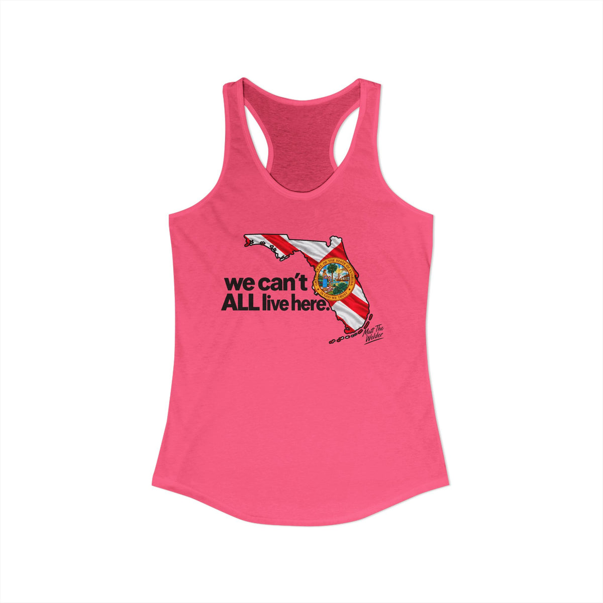 We Cant All Live Here Women's Ideal Racerback Tank