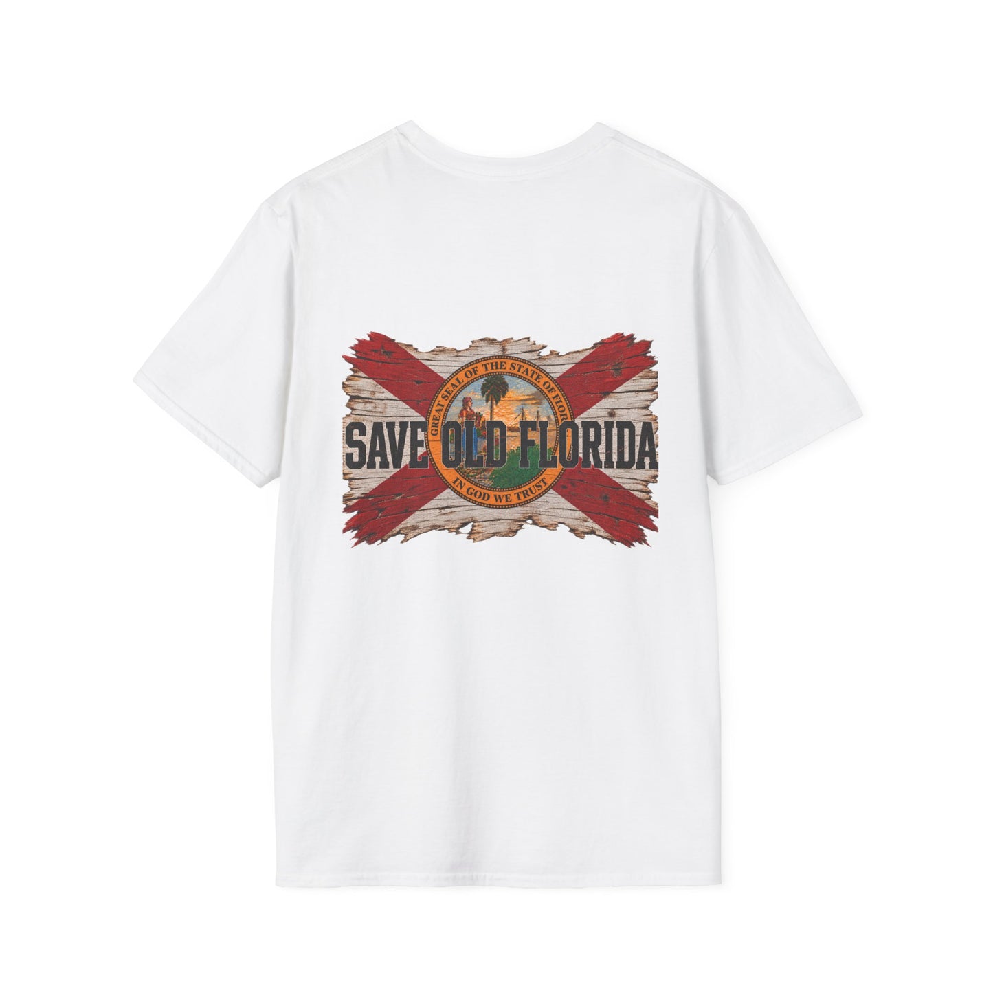 Design on Back, Save Old Florida  T-Shirt