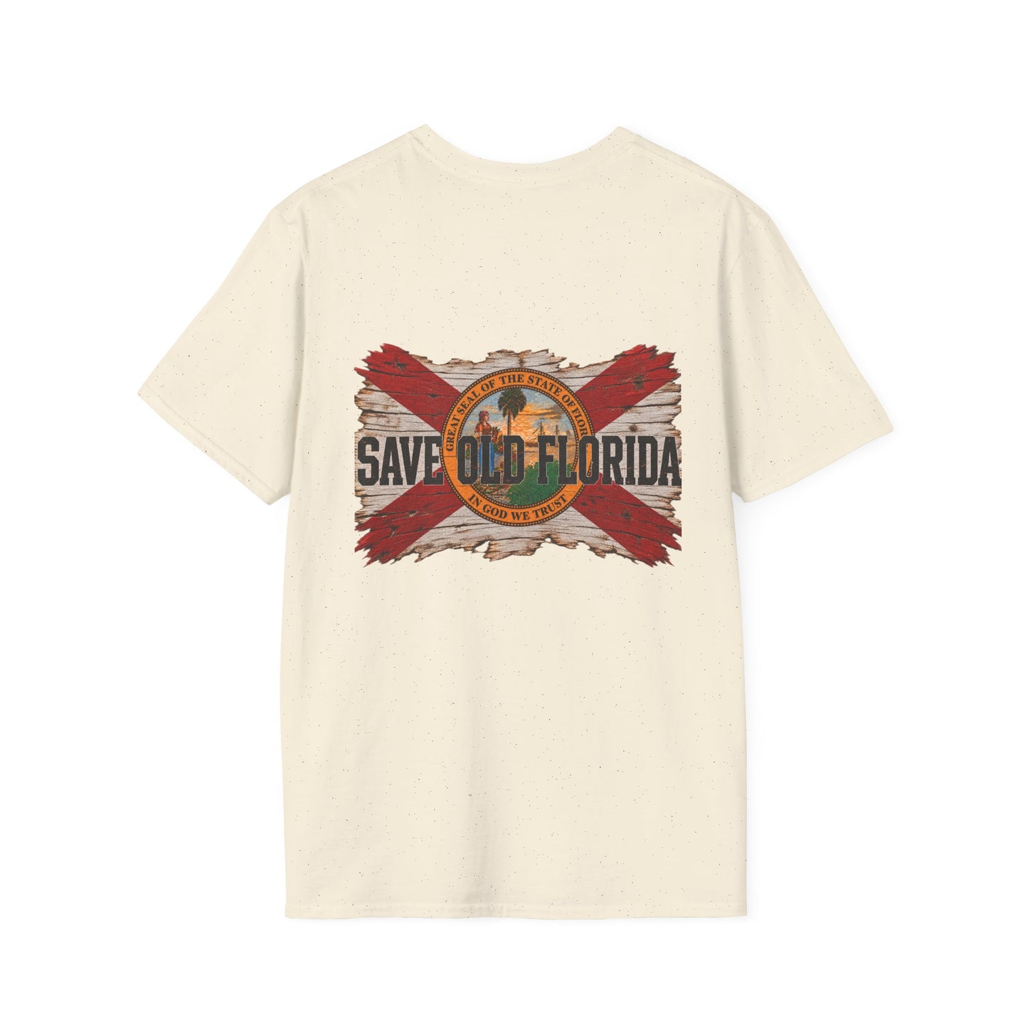 Design on Back, Save Old Florida  T-Shirt