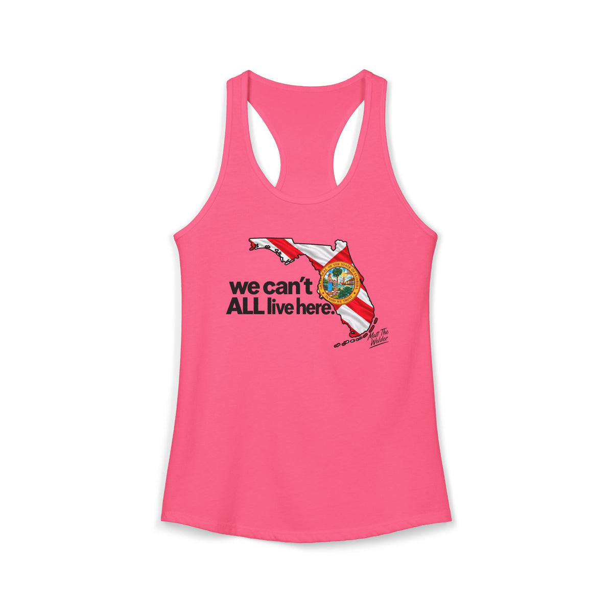 We Cant All Live Here Women's Ideal Racerback Tank
