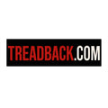 Treadback.com Rectangle Bumper Sticker — Bold Red & White Logo Sticker for Cars, Vans & Trucks