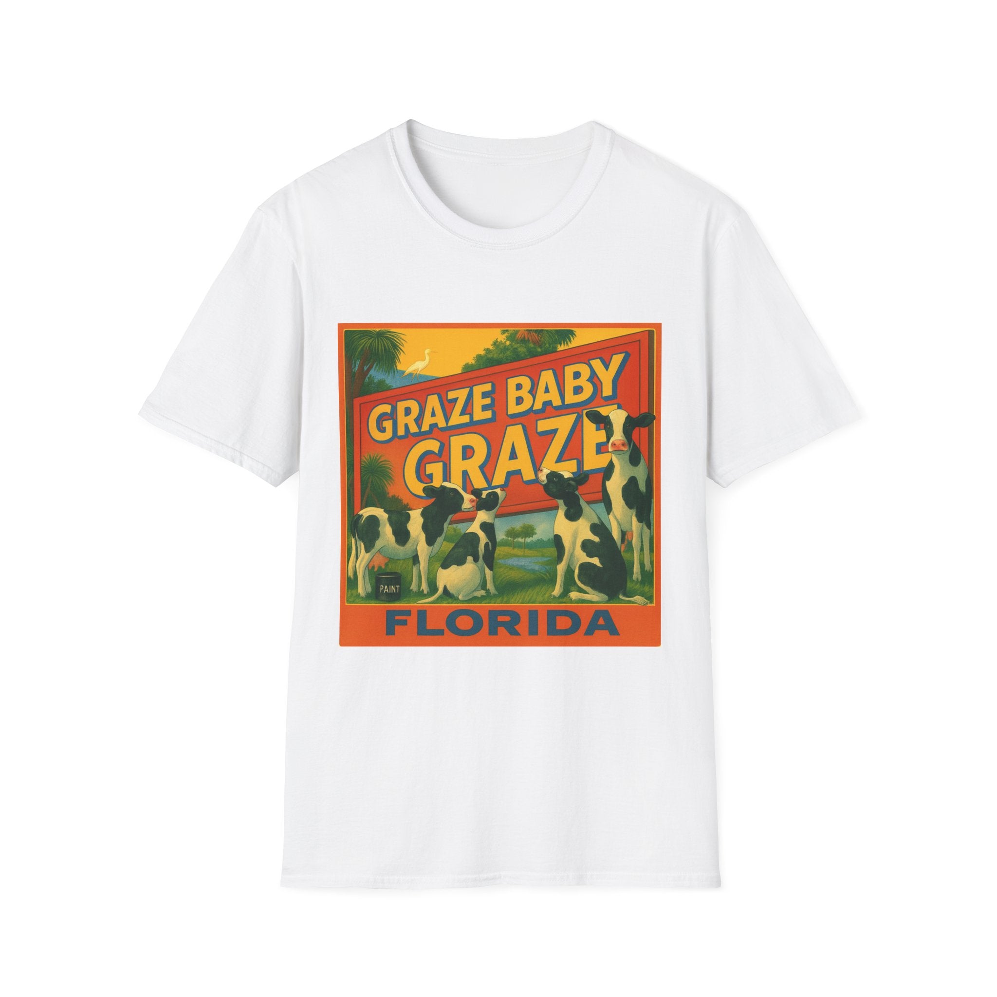 Graze Baby Graze Florida T-Shirt — Vintage Cows Campaign Tee (Matt the Welder for Agriculture Commissioner)