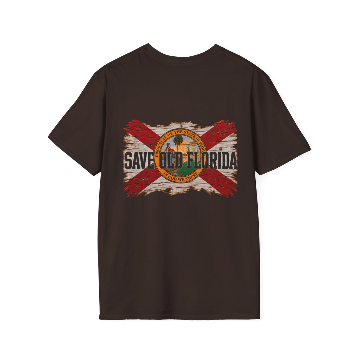 Design on Back, Save Old Florida  T-Shirt