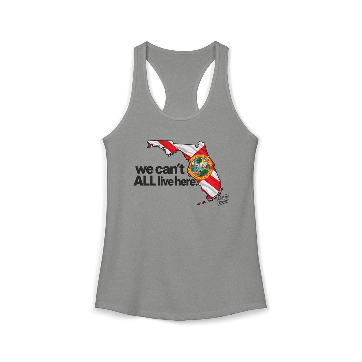 We Cant All Live Here Women's Ideal Racerback Tank